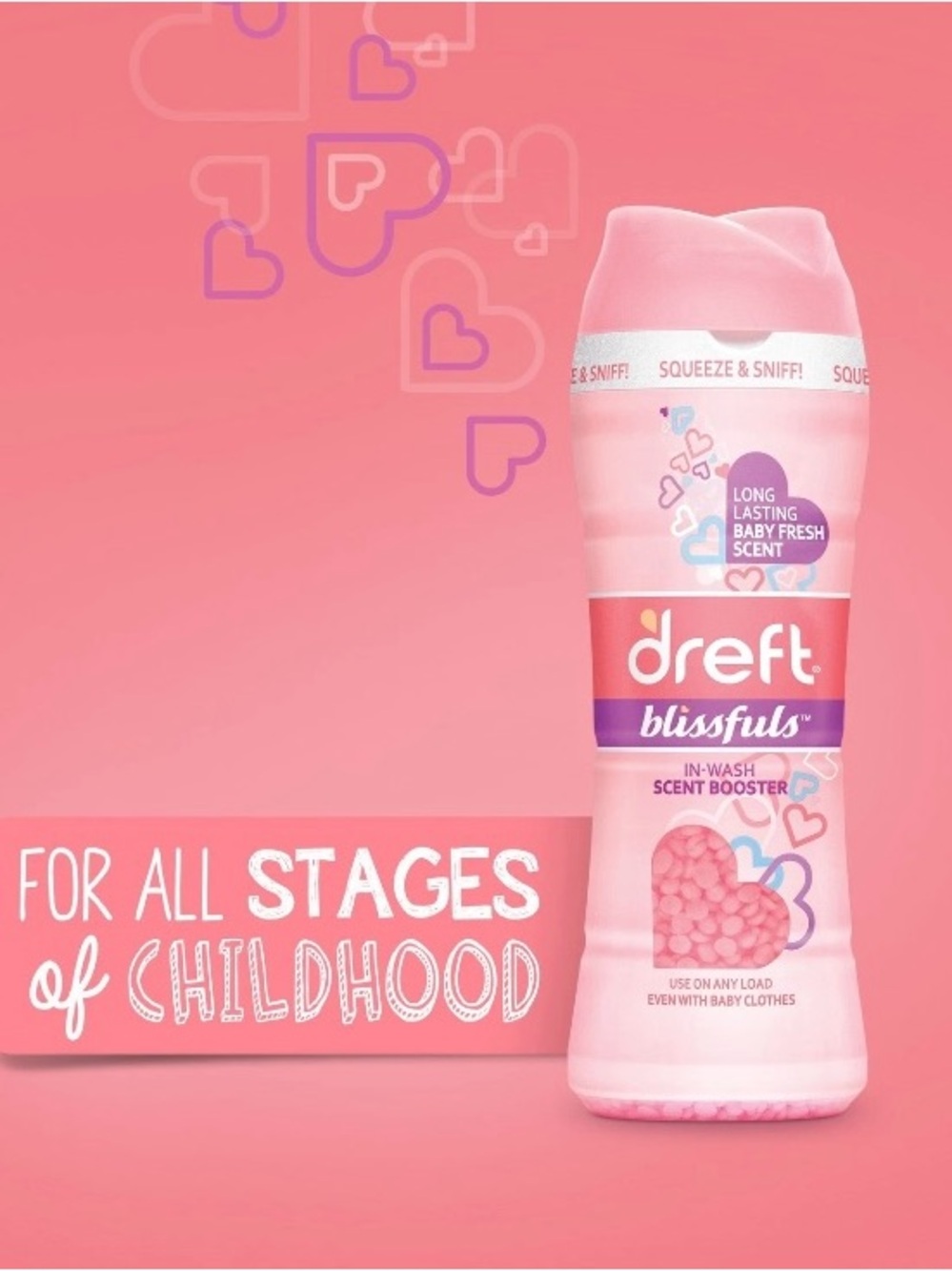 Dreft Blissfuls In-Wash Scent Booster - Baby Fresh Scent (3 Pack, 14.8oz Each) - Picture 4 of 7